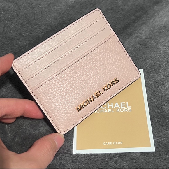 NWT MICHAEL KORS JET SET TRAVEL CARD HOLDER IN POWDER BLUSH - Picture 5 of 8